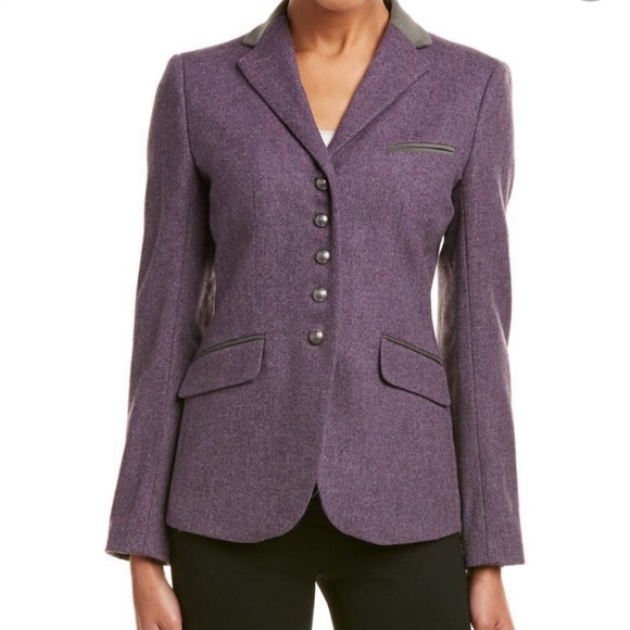 Wool Tweed Riding Jacket Blazer Size 